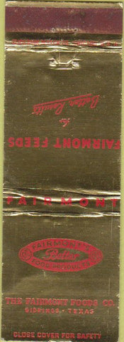 Matchbook Cover - Fairmont Feeds Giddings TX