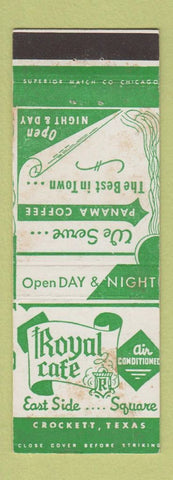 Matchbook Cover - Royal Cafe Crockett TX WEAR