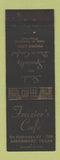 Matchbook Cover - Frazier's Cafe Aspermont TX