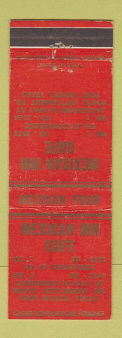 Matchbook Cover - Mexican Inn Cafe Fort Worth TX