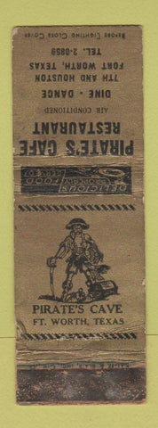 Matchbook Cover - Pirate's Cafe Restaurant Fort Worth TX WORN