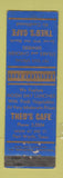 Matchbook Cover - Theo's Cafe Fort Worth TX MERCHANTS WORN