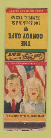 Matchbook Cover - The Convoy Cafe Temple TX WORN