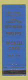 Matchbook Cover - Worth Cafe Temple TX
