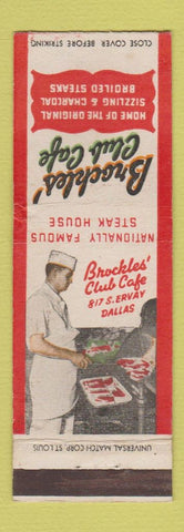 Matchbook Cover - Brockles' Club Cafe Dallas TX