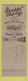 Matchbook Cover - Brockles' Club Cafe Dallas TX