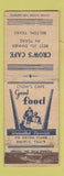 Matchbook Cover - Crow's Cafe Belton TX WORN