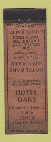 Matchbook Cover - Hotel Oakes Chico CA WEAR