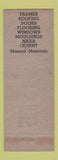 Matchbook Cover - RI Lumber Providence RI ADVANCE