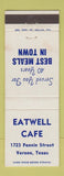 Matchbook Cover - Eatwell Cafe Vernon TX