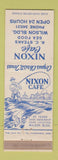 Matchbook Cover - Nixon Cafe Corpus Christi TX