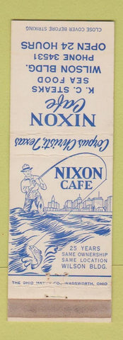 Matchbook Cover - Nixon Cafe Corpus Christi TX