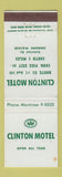 Matchbook Cover - Clinton Motel CT? WEAR