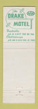 Matchbook Cover - Drake Motel Nashville Chattanooga TN