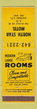 Matchbook Cover - North Star Motel Watford City ND