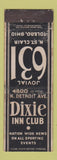 Matchbook Cover - Dixie Inn Club Toledo OH WEAR