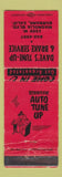 Matchbook Cover - Dave's Tune Up Brake Service Burbank CA WEAR