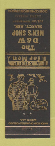 Matchbook Cover - D&W Men's Shop Searcy AR WEAR