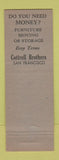 Matchbook Cover - Cottrell Brothers Furniture San Francisco CA