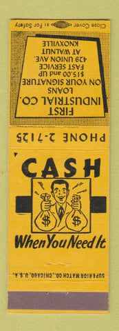 Matchbook Cover - First Industrial Loans Knoxville TN