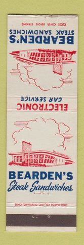 Matchbook Cover - Bearden's Steak Sandwiches  Cleveland OH