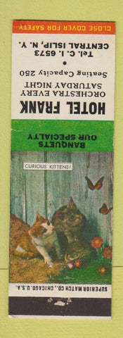 Matchbook Cover - Hotel Frank Central Islip NY WEAR