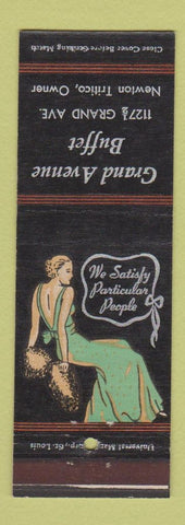 Matchbook Cover - Grand Ave Buffet Kansas City MO girlie
