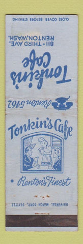 Matchbook Cover - Tonkin's Cafe Renton WA WEAR
