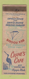 Matchbook Cover - Crane's Cafe Olympia WA WORN