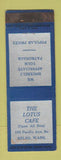 Matchbook Cover - Lotus Cafe Kelso WA