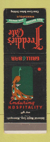 Matchbook Cover - Freddie's Cafe Minneapolis MN WEAR
