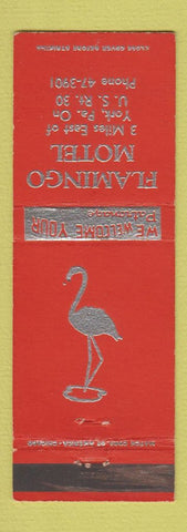 Matchbook Cover - Flamingo Motel York PA