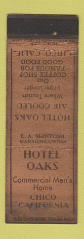 Matchbook Cover - Hotel Oakes Chico CA WEAR