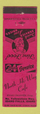 Matchbook Cover - North Hi Way Cafe Idaho Falls ID WEAR RED