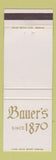 Matchbook Cover - Bauer's Restaurant Louisville KY