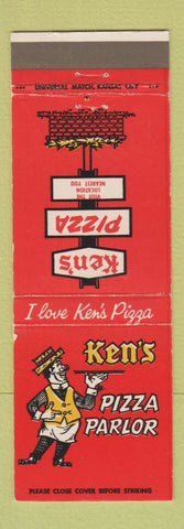 Matchbook Cover - Ken's Pizza Parlor Midwest City Del City OK