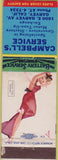 Matchbook Cover - Campbell's service oil gas Garvey CA pinup