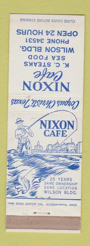 Matchbook Cover - Nixon Cafe Corpus Christi TX