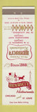 Matchbook Cover - Henrici's Restaurants Chicago IL St Louis MO