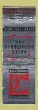 Matchbook Cover - Basic Furnace Refactories Cleveland OH WEAR