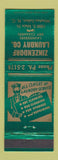 Matchbook Cover - Zinzendorf Laundry Winston Salem NC