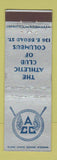 Matchbook Cover - Athletic Club of Columbus OH