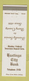 Matchbook Cover - Hastings City Bank MI?