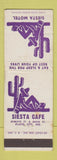 Matchbook Cover - Siesta Motel Platte City MO