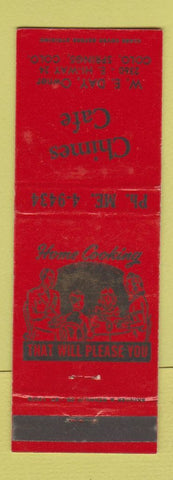 Matchbook Cover - Chimes Cafe Colorado Springs