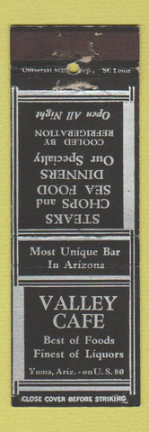 Matchbook Cover - Valley Cafe Yuma AZ WEAR