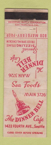 Matchbook Cover - The Dinner Bell Cafe Seattle WA WEAR