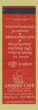 Matchbook Cover - Anders Cafe Fort Worth TX WEAR
