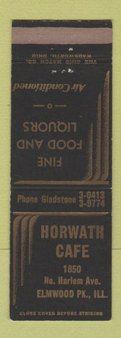 Matchbook Cover - Horwath Cafe Elmwood Park IL