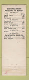 Matchbook Cover Nelson's Cafe Pilot's Club Sawtooth Club Ketchum Burley ID WEAR